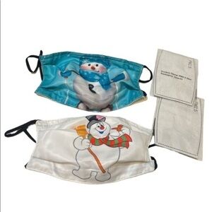 Face mask filter set adult winter snowman set of 2 New